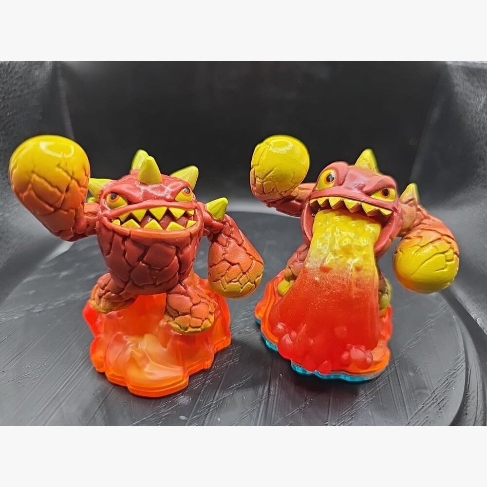 Activision Skylanders Lot Of 2 Lava Barf & Eruptor Swap Force Figures PHOTOS!